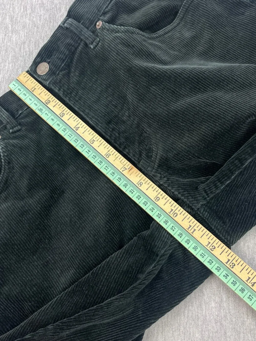 Vintage Polo Ralph Lauren Corduroy Pants Mens 34R (34x31) Black Wide Wale NICE